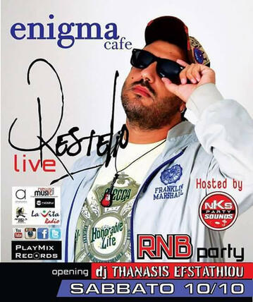 Restelio Live & DJ Thanasis Efstathiou - Enigma Cafe Sparti #nkspromotion #restelio Restelio Live & DJ Thanasis Efstathiou - Enigma Cafe Sparti #nkspromotion #restelio
